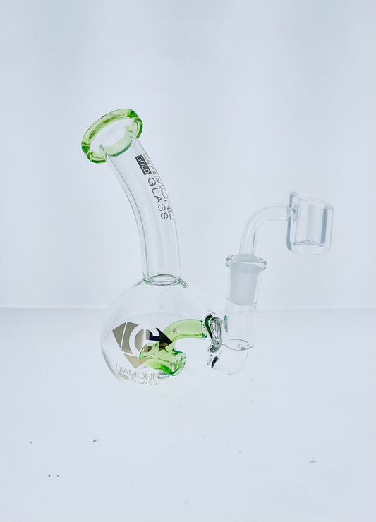 6.5" Bubble Rig w/ Color Mouth & Inline Perc