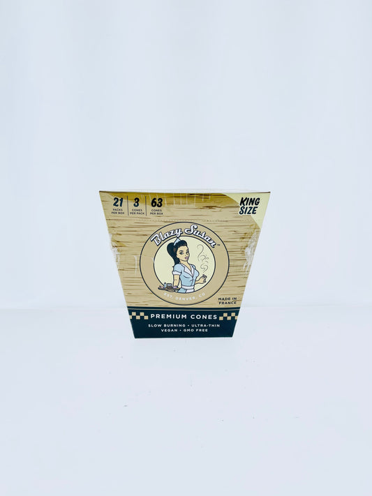 Blazy Susan Unbleached King Size Cones 3pk