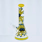 14" Painted Flower Beaker w/ Ice Catch