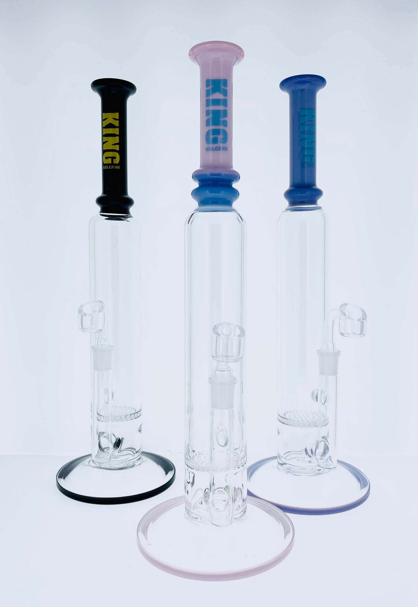 King Volcano 15" Rig w/ Color Neck & Honey Comb Perc