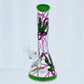 14" Painted Flower Beaker w/ Ice Catch