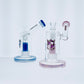 Phoenix 8" Side Neck Bubbler w/ Matrix Perc & Color Accents