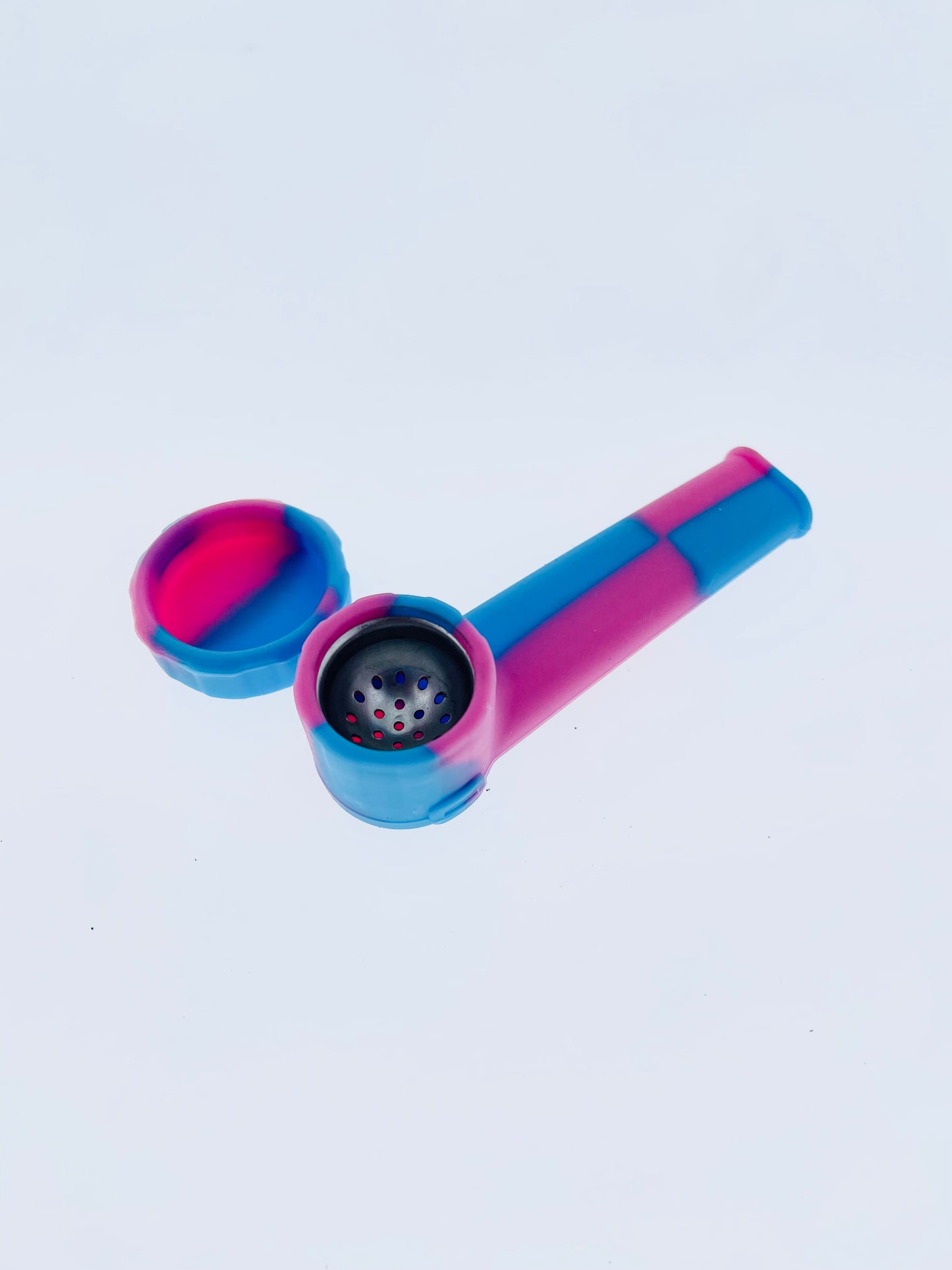 3.5" Silicone Hand Pipe w/ Metal Bowl
