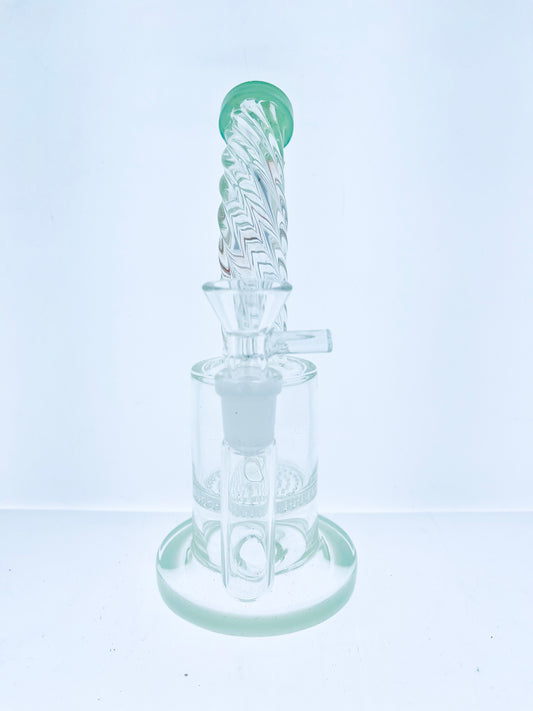 Twisted Bent Neck Rig w/ Honeycomb Perc 8"