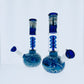 11" Silver Fumed Beaker w/ Helix Perc