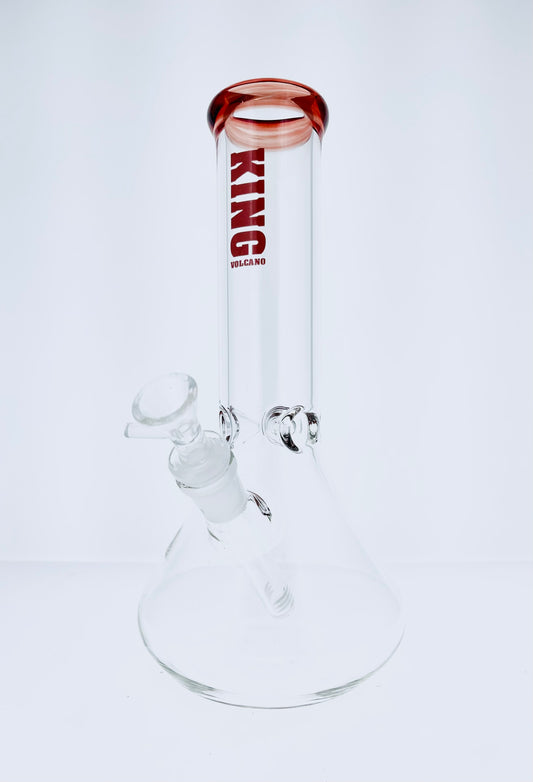 King Volcano 11" Beaker w/ Color Mouth & Ice Catch