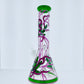 14" Painted Flower Beaker w/ Ice Catch