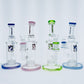 Phoenix 10" Bent Neck Rig w/ Showerhead Perc & Color Accents