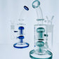11" Bent Neck Rig w/ Double Tree Arm Perc & Color Accents