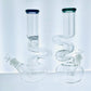 12" Double Kink Round Bottom Beaker w/ Color Lip