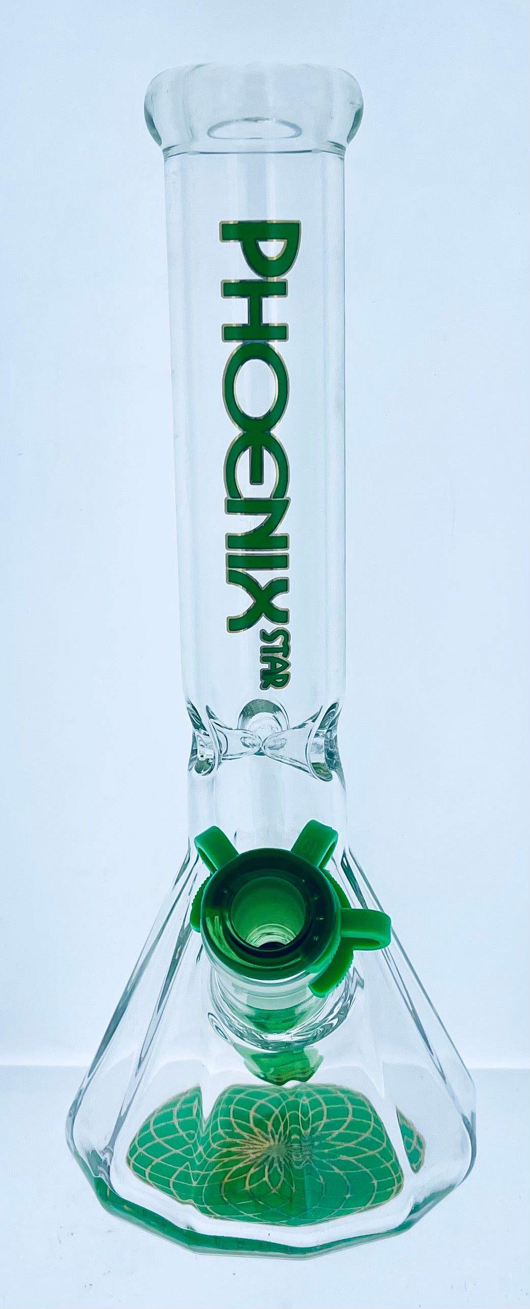 Phoenix 10"Diamond Base Beaker w/ Color