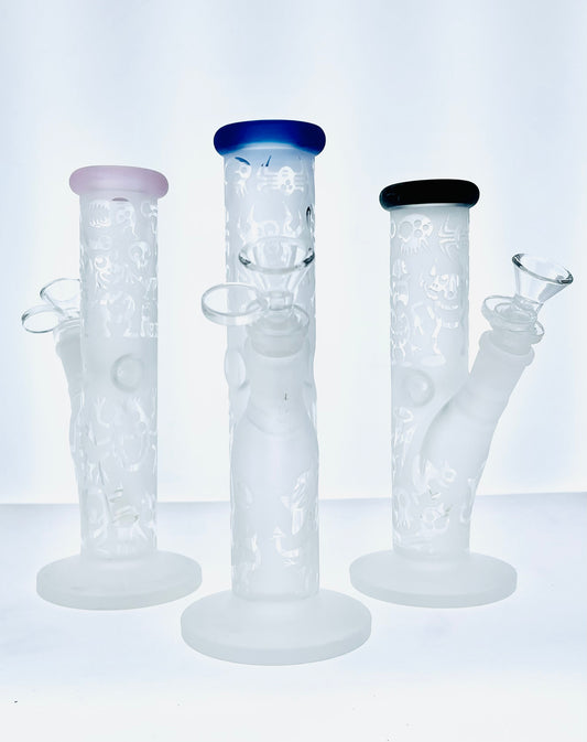 8" Etched Straight w/ Color Lip