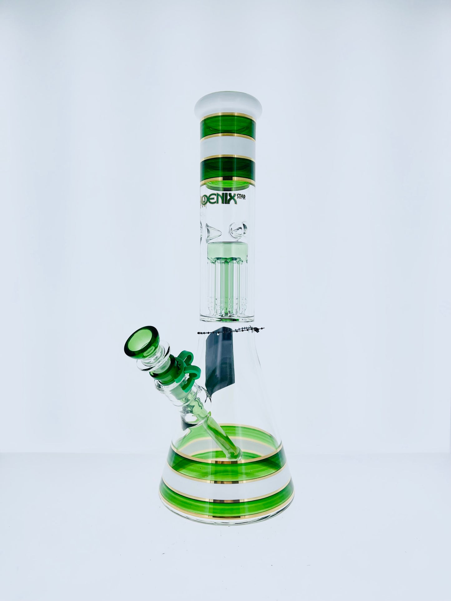 Phoenix 14" Color Trimmed Beaker w/ Tree Arm Perc