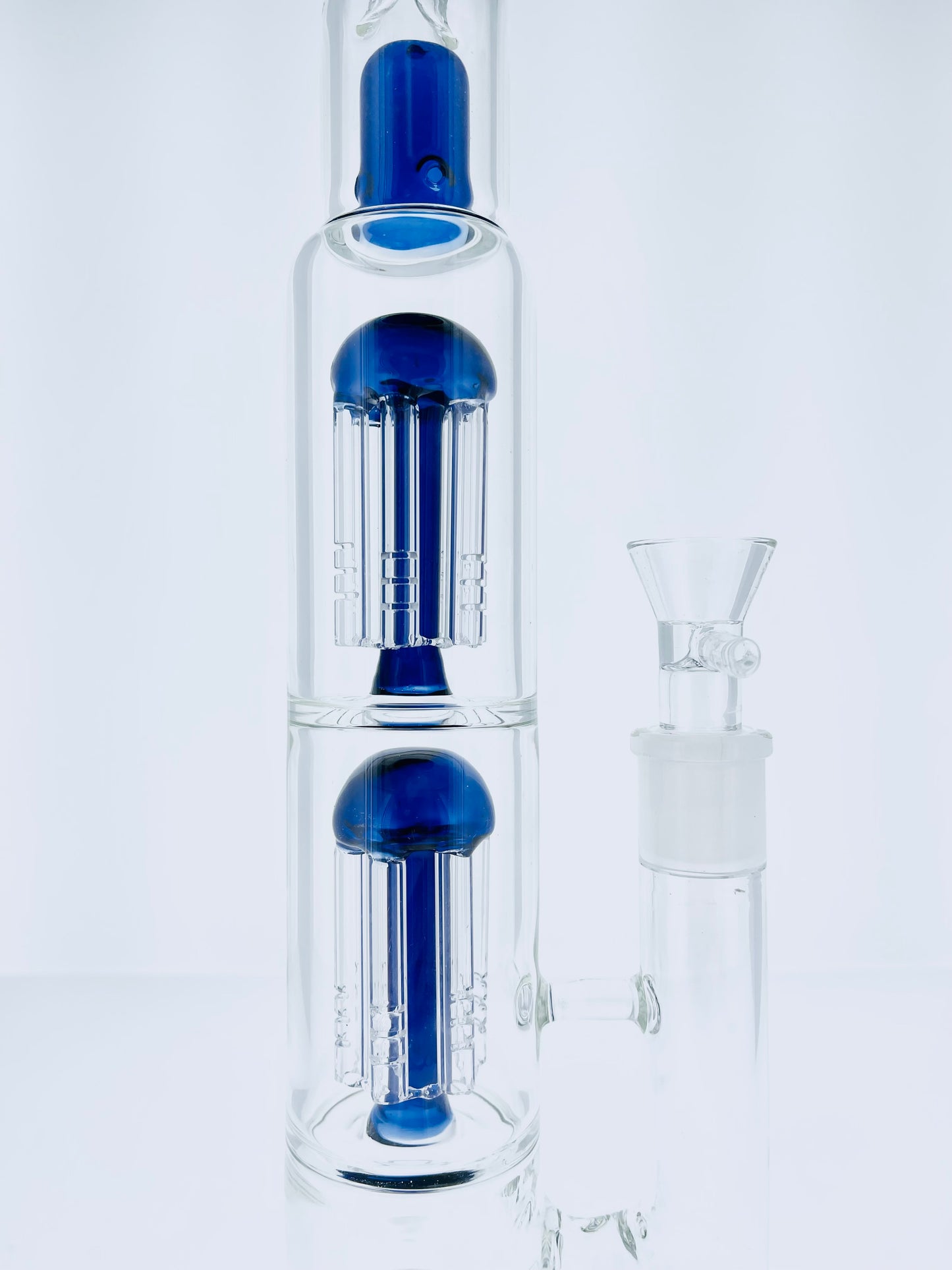 15" Color Perc Straight Tube w/ Worked Neck
