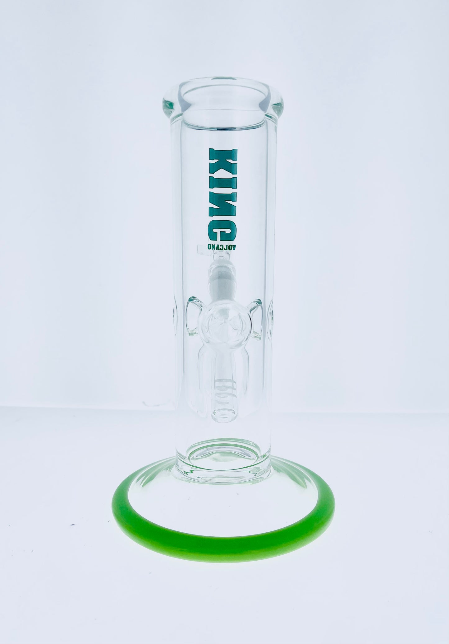 King Volcano 8" Straight Tube w/ Ice Catch & Color Base