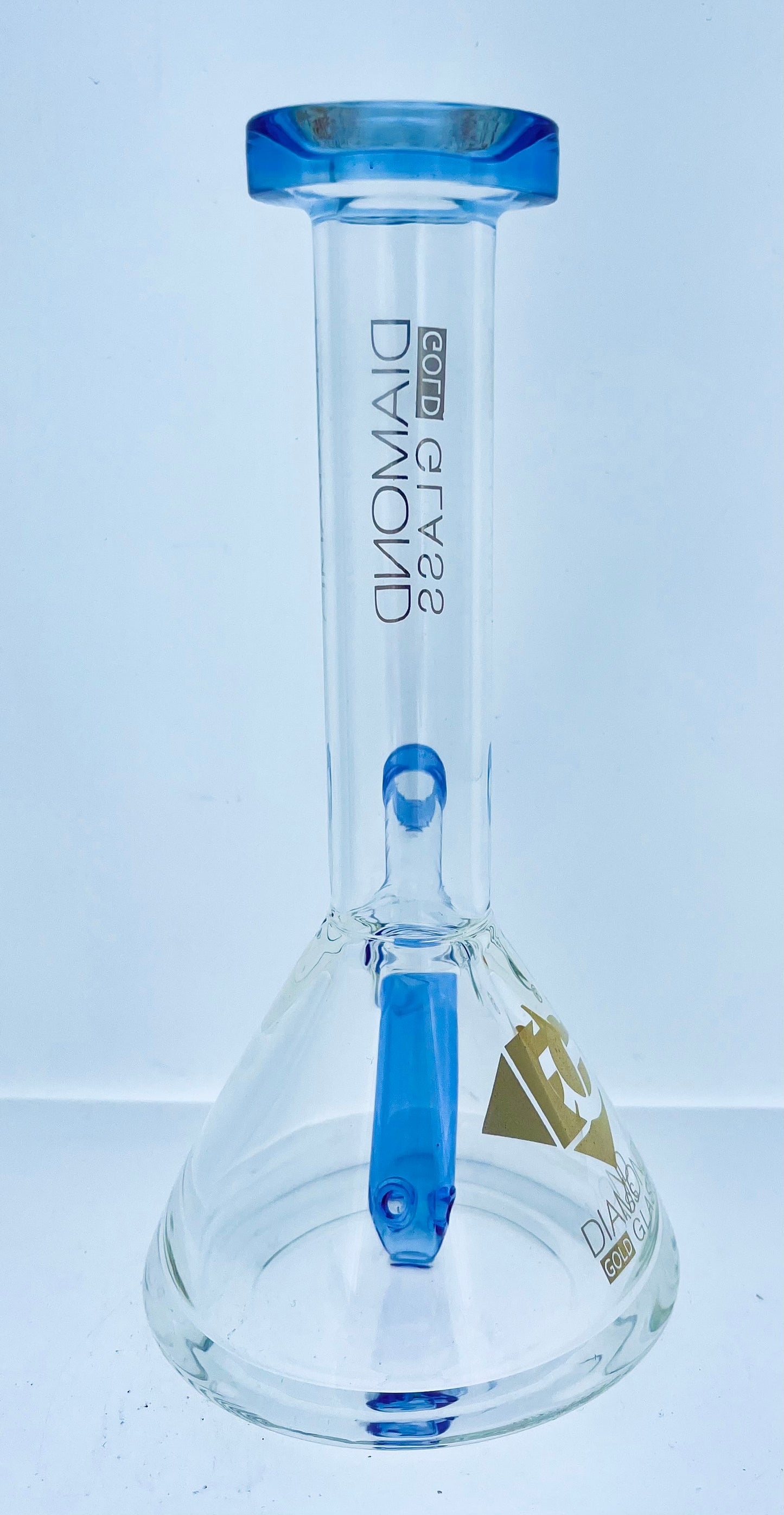 Diamond Glass 6" Beaker w/ Color Accents