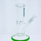 King Volcano 8" Straight Tube w/ Ice Catch & Color Base