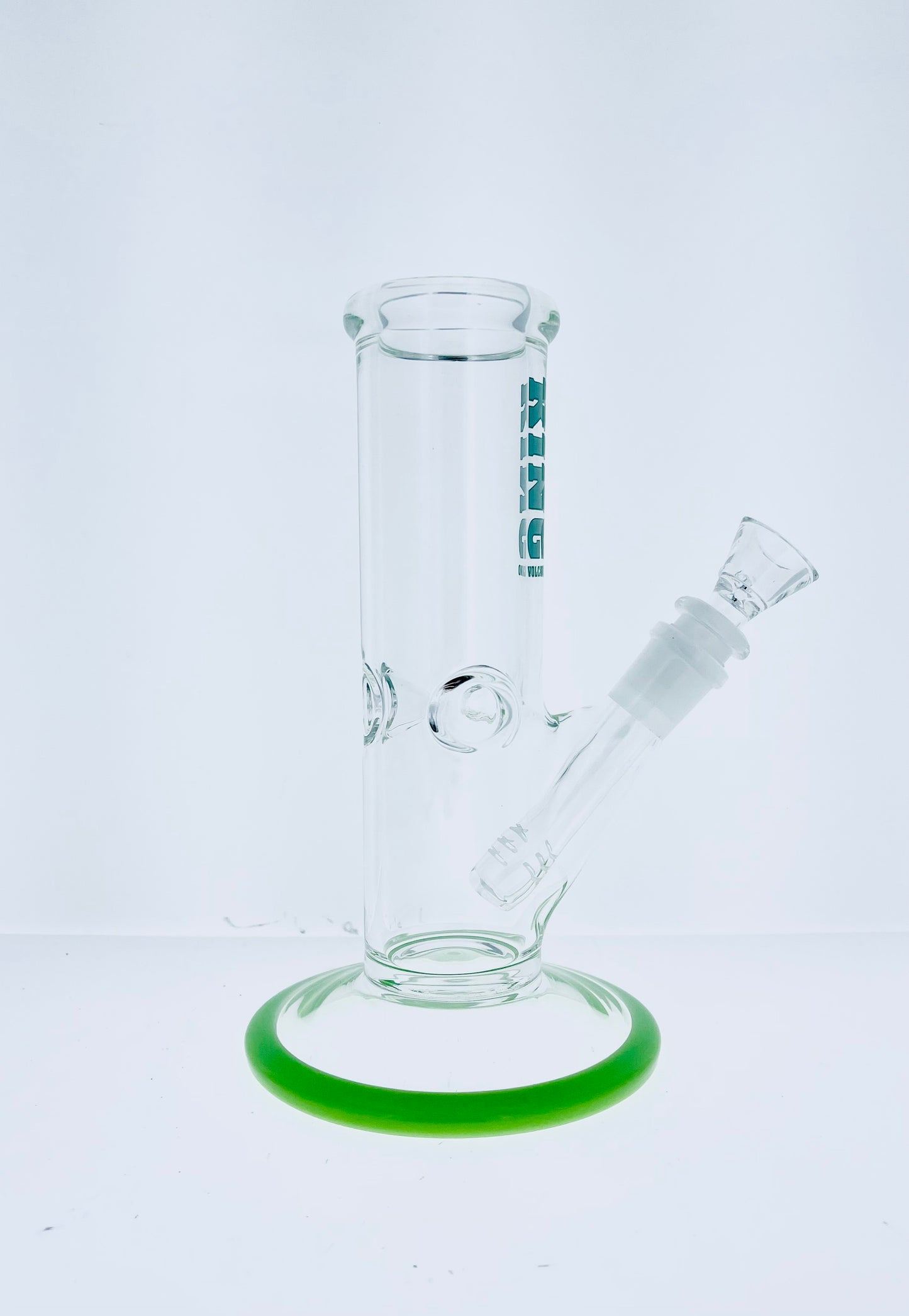 King Volcano 8" Straight Tube w/ Ice Catch & Color Base
