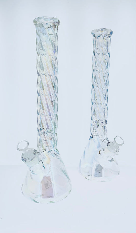 16" Holographic Twisted Neck Beaker