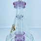 Diamond Glass Bent Neck Rig w/ Color Accents & Showerhead Perc