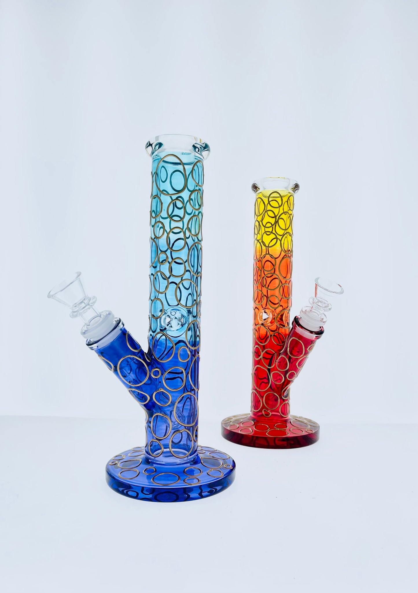 Phoenix 11" Stained Glass Straight Tube