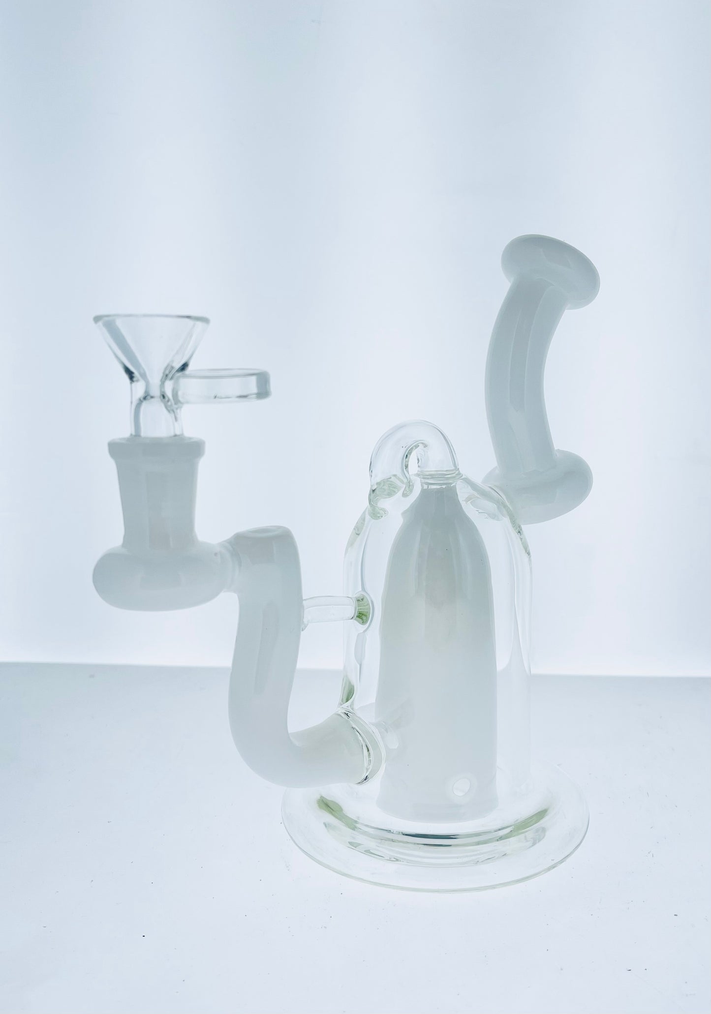 6" Mini Recycler Rig w/ Color Accents