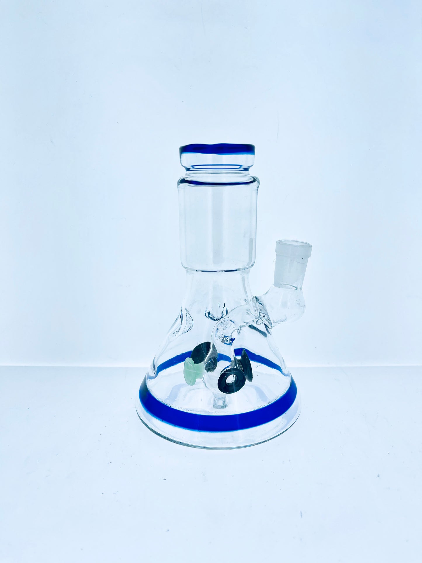 Mini Beaker w/ Colored Quad Perc 6"