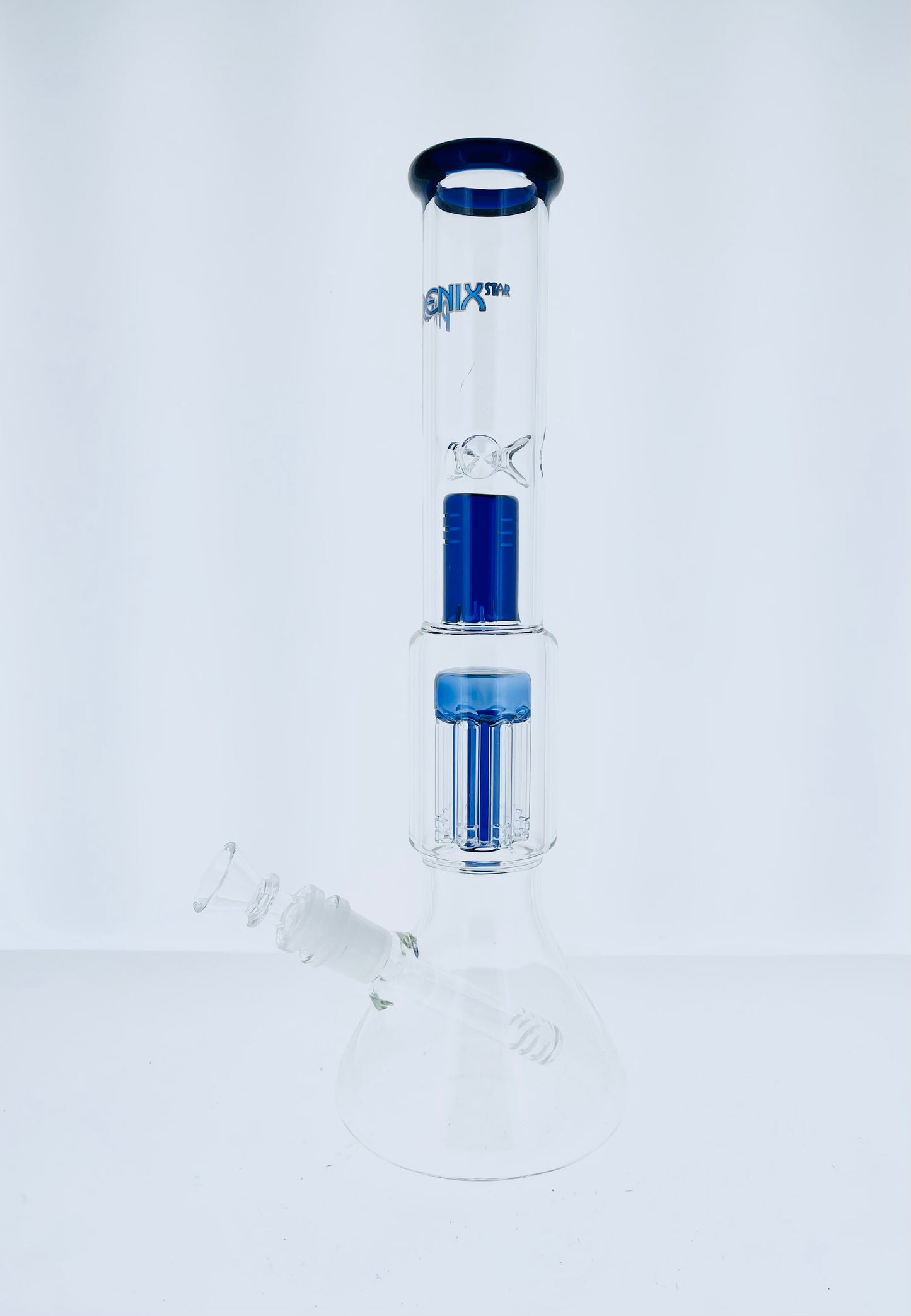 14" Phoenix Star Beaker w/ Color Splash Guard & Tree Arm Perc