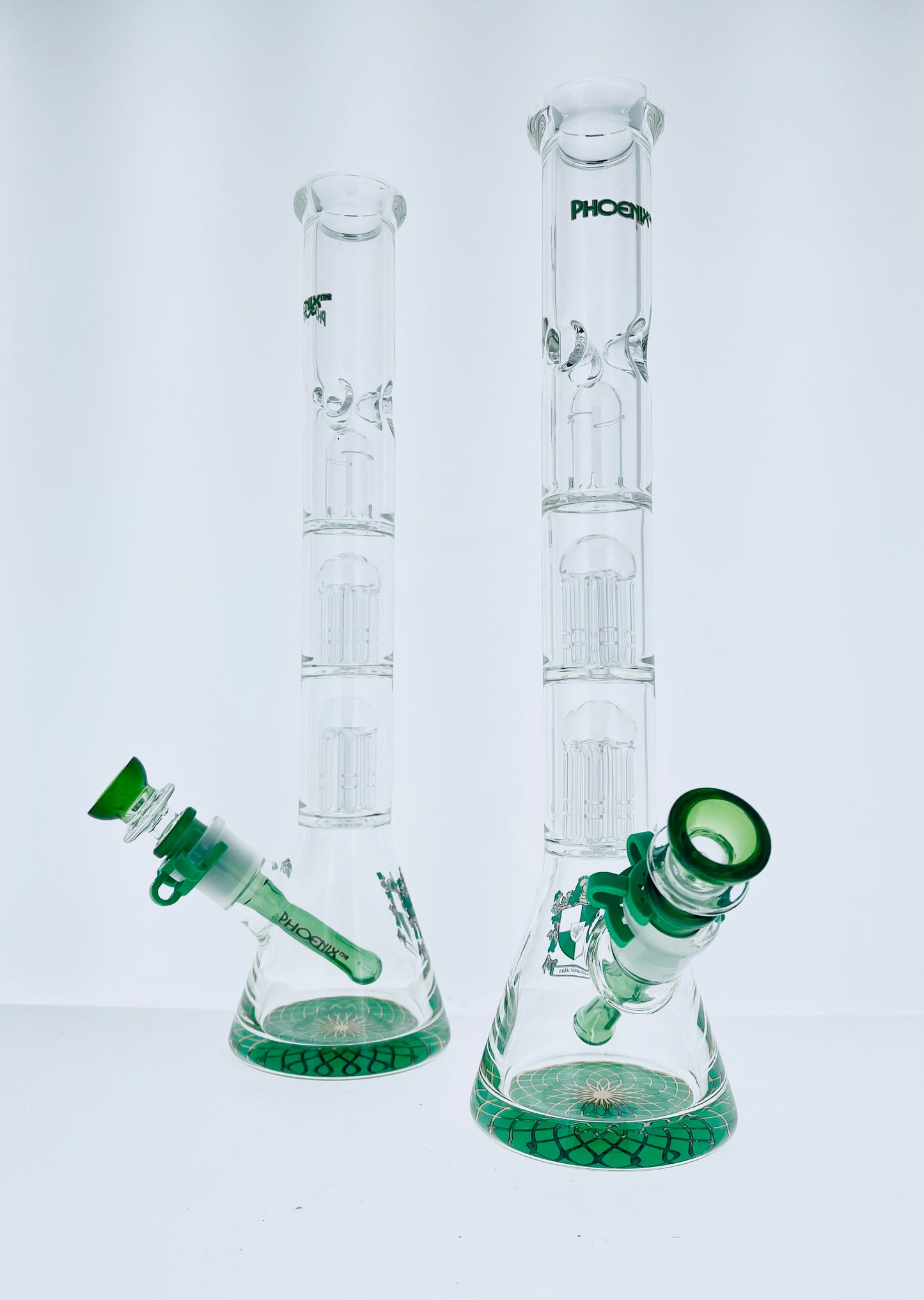Phoenix 13" Beaker w/ Tree Arm Perc & Splash Guard
