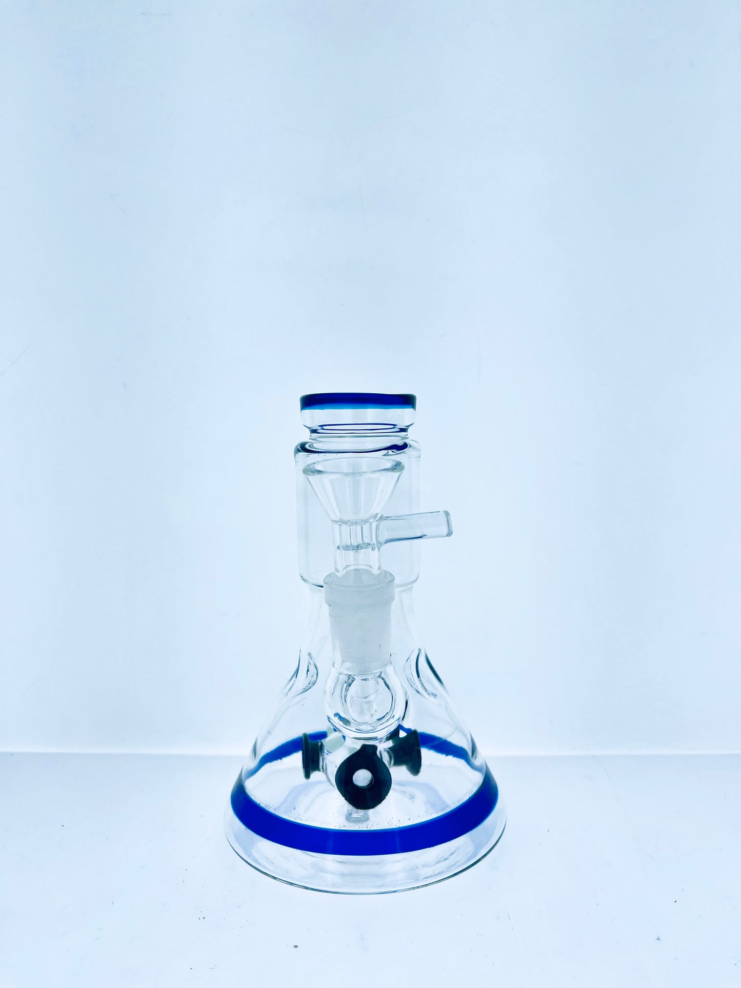 Mini Beaker w/ Colored Quad Perc 6"