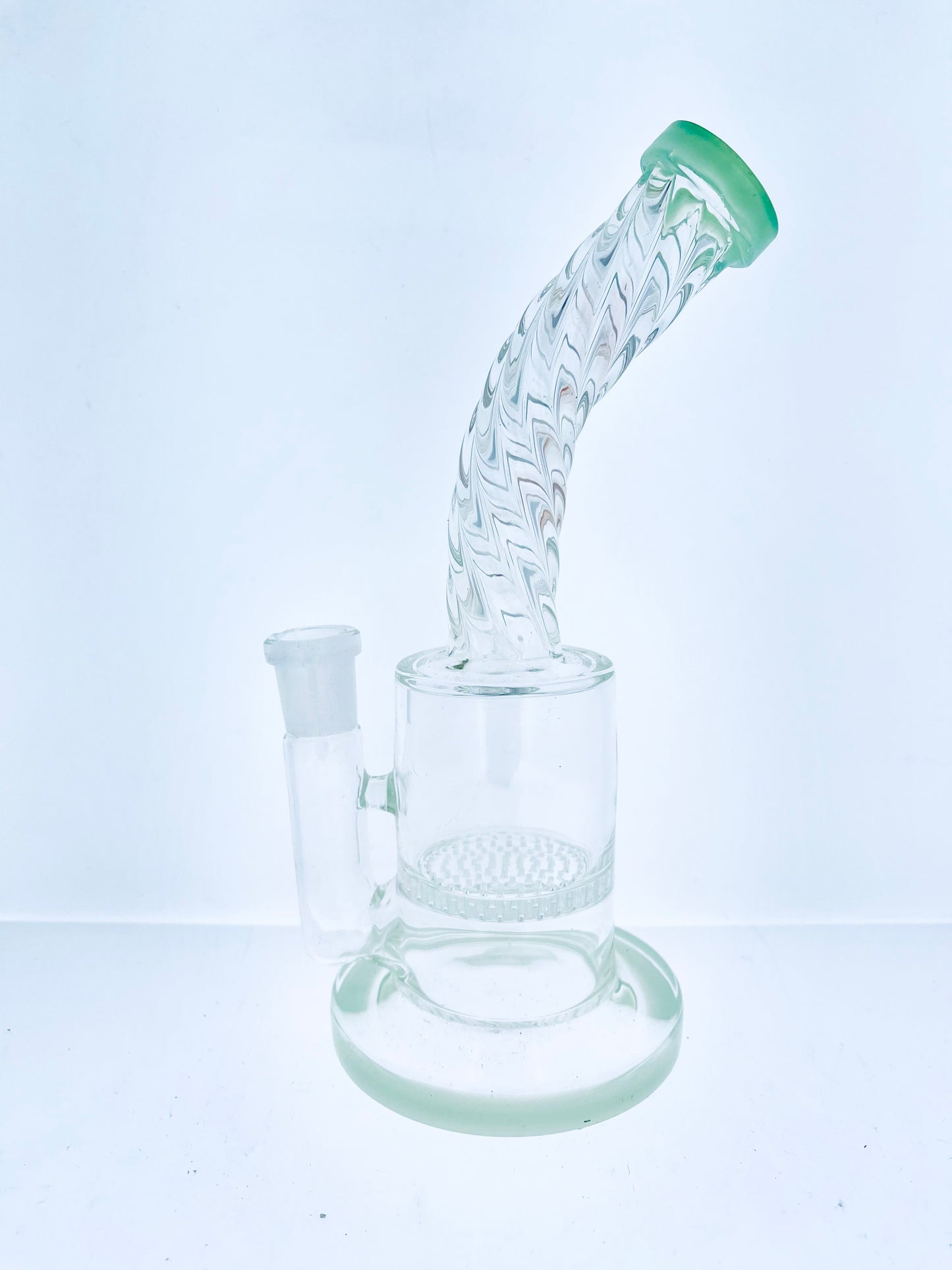 Twisted Bent Neck Rig w/ Honeycomb Perc 8"