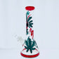 14" Painted Flower Beaker w/ Ice Catch
