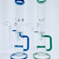 14" Recycler Rig w/ Color Stemline & Lip