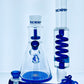 Phoenix 19" Color Accent Beaker w/ Shower Head Perc & Glycerin Coil