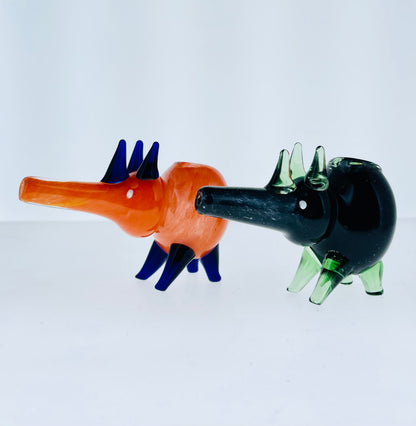 Fritted Animal Hand Pipe