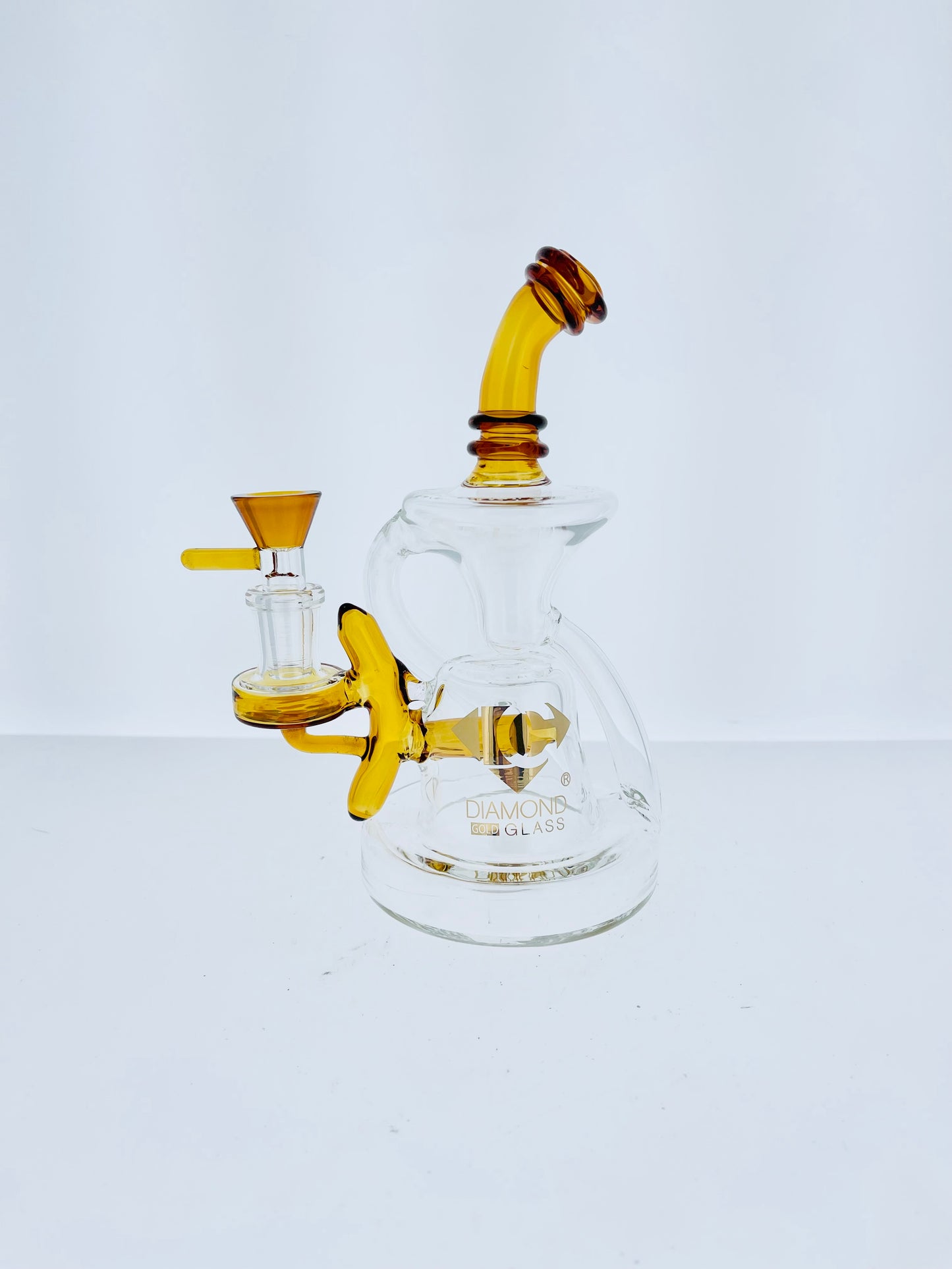 Diamond Glass Rig w/ Color Stem Line Perc