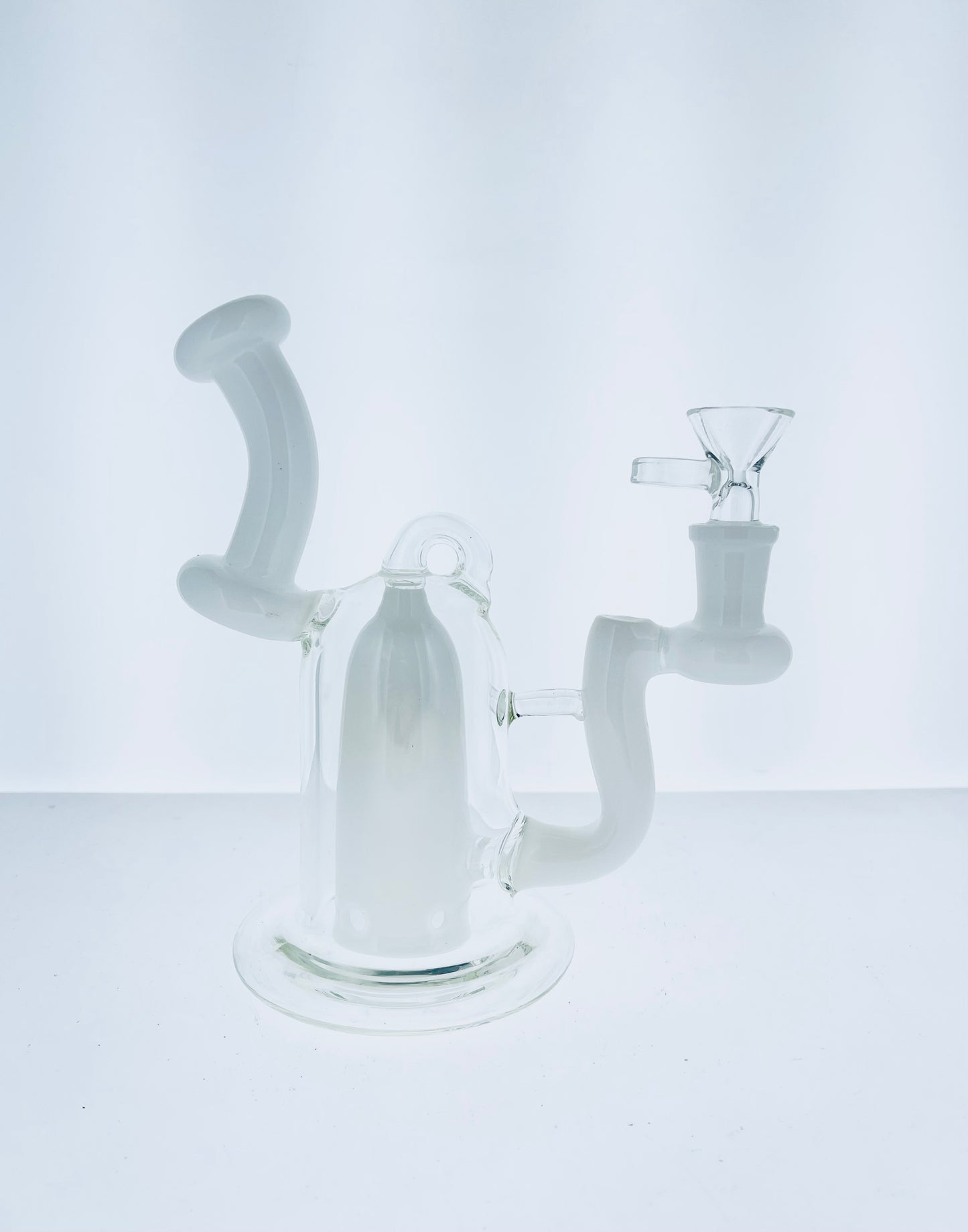 6" Mini Recycler Rig w/ Color Accents